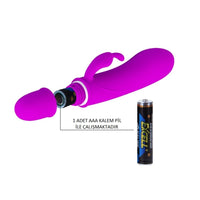 10 Fonksiyonlu Klitoris Uyarıcılı Mini Vibratör – Silikon, Su Geçirmez, 11,5 cm