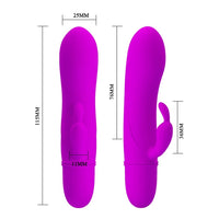 10 Fonksiyonlu Klitoris Uyarıcılı Mini Vibratör – Silikon, Su Geçirmez, 11,5 cm