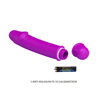10 Fonksiyonlu Teknolojik Dildo Vibratör – Silikon, Mor, 12,7 cm