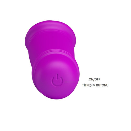 10 Fonksiyonlu Teknolojik Dildo Vibratör – Silikon, Mor, 12,7 cm