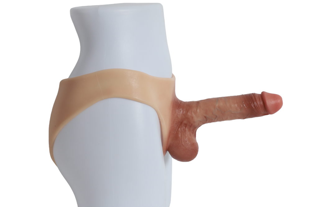 AŞK Fantazi CrossDressing Gerçekçi Dokuda Giyilebilir İçi Dolu Yapay Penis Realistik Strap-on Dildo