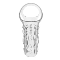 12 CM Silikon Şeffaf Tırtıklı Penis Kılıfı