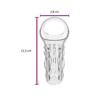 12 CM Silikon Şeffaf Tırtıklı Penis Kılıfı
