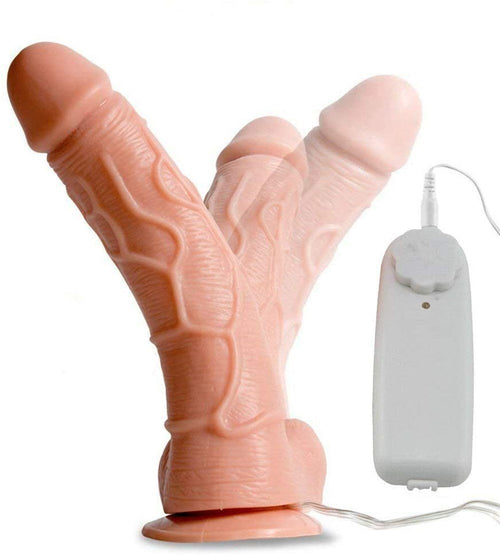 14 Cm Kumandalı Klasik Titreşimli Gerçekçi Dokulu Realistik Vibratör Penis