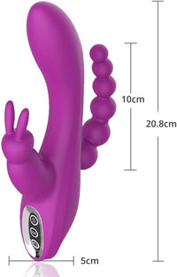 USB Şarjlı Klitoral & Anal Uyarıcı Teknolojik Vibratör – Mor