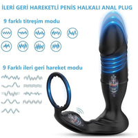 Uzaktan Kumandalı Manyetik USB Şarjlı Titreşimli Penis Halkası & Anal Plug – Aşk Erotik Shop