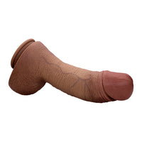 Özel Tasarım 29 CM Uzunluğunda Çift Katmanlı Kalın Gerçekçi Damarlara Sahip Realistik Mega Dev Dildo Penis