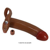 17 cm Titresimli, Belden Bağlamalı Dolgulu 4.5 cm İç Çap Strapon – Güçlü Motor, Ayarlanabilir Kayışlar, Premium Malzeme