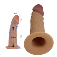 17,5 CM Belden Bağlamalı Süper Yumuşak Dokulu İçi Boş 7 cm Dolgulu Strapon Penis