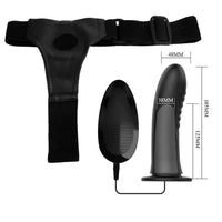 19 CM İçi Boş Belden Bağlamalı Titreşimli Protez Zenci Vibratör