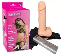 19 CM Belden Bağlamalı Deri Kemerli Strapon Yapay Penis Dildo Vibratör