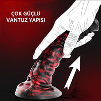 At Gücünde 21 CM Gerçekçi Realistik Dokulu Özel Fantezi Dildo 2