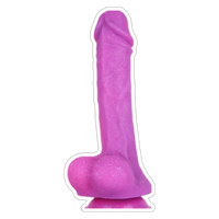 21 CM Parlak Simli Ultra Yumuşak Pembe Realistik Yapay Penis Dildo
