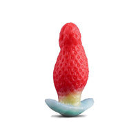 Çilek Tasarımlı Silikon Anal Plug – Orta Boy  Renkli & Konforlu Deneyim