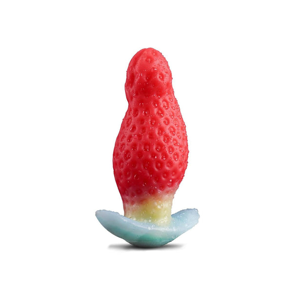 Çilek Tasarımlı Silikon Anal Plug – Küçük Boy  Renkli & Konforlu Deneyim