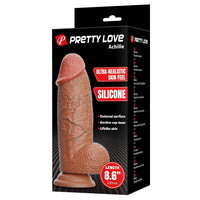 22 cm Ultra Realistik Deri Hissiyatlı Dildo – Kalın &amp; Et Dokulu Melez Penis