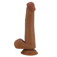 Sliding Skin Series 22 CM Yeni Nesil Çift Katmanlı Kayar Deri Özellikli Realistik Vantuzlu Dildo Penis