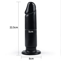 9.25" King Sized Anal Dildo 24 CM Siyah Yumuşak Büyük Kalın Anal Dildo