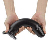 9.25" King Sized Anal Dildo 24 CM Siyah Yumuşak Büyük Kalın Anal Dildo