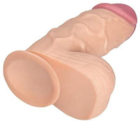 25 CM XXL Kısa Kalın Vantuzlu Realistik Penis Dildo