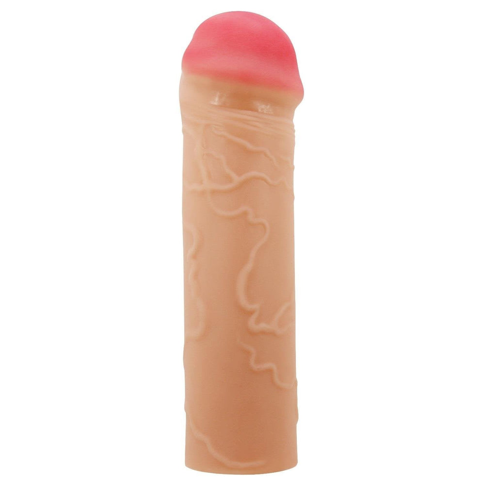 Extended Series Premium Dokulu 2,5 CM Dolgulu Ten Rengi Silikon Penis Kılıfı Nile