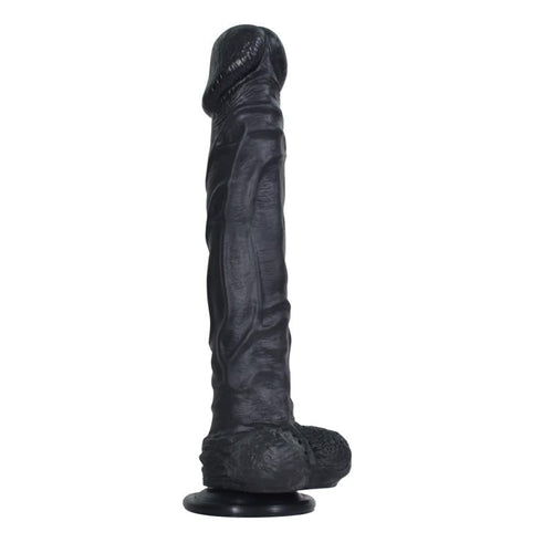 Aşk Şövalyesi 25 CM Et Dokusunda Süper Realistik Zenci Siyahi Dildo Penis
