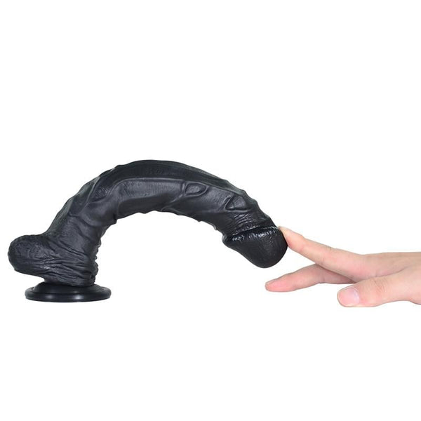Aşk Şövalyesi 25 CM Et Dokusunda Süper Realistik Zenci Siyahi Dildo Penis