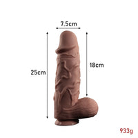 XXL Realistik Dokulu Kalın Dildo – Vantuzlu, Gerçekçi Yapay Penis