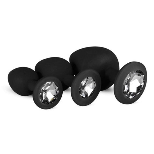 Özel Mücevher Taşlı Pürüzsüz Anal Plug Set