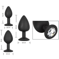 Özel Mücevher Taşlı Pürüzsüz Anal Plug Set
