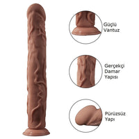35 CM Gerçekçi Damarlı Uzun Ve Kalın Dildo Penis