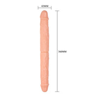 Double Dong 36 cm Çift Taraflı Realistik Dildo Anal Vajinal Penis
