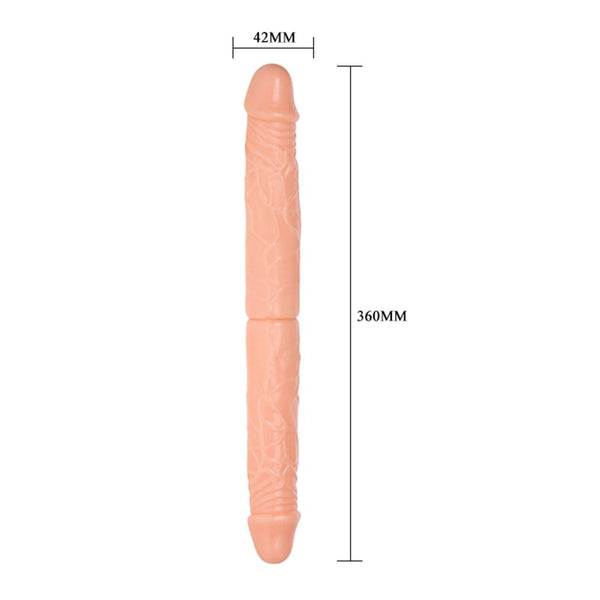 Double Dong 36 cm Çift Taraflı Realistik Dildo Anal Vajinal Penis