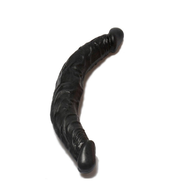 Double Dong 36 cm Çift Taraflı Realistik Zenci Siyahi Dildo Anal Vajinal Penis