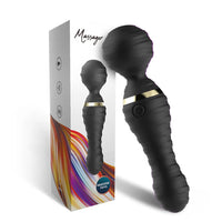360° Dönebilen Esnek Kafalı Magic Wand Massager Orgazm Masaj Vibratör