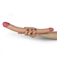 36,5 cm Lady Çift Taraflı Realistik Dildo Anal Vajinal Penis