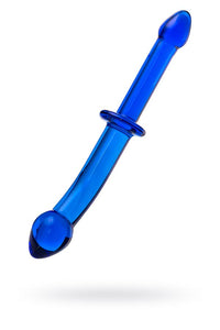 Sexus Glass Çift Taraflı Cam Dildo – Mavi, 25 cm