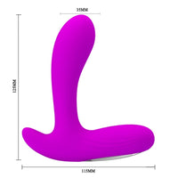 30 Modlu USB Şarjlı Prostat Uyarıcı Titreşimli Anal Plug Mor