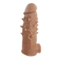 5 CM Uzatmalı Ultra Gerçekçi Dokuda Tırtıklı Benekli Realistik Penis Kılıfı