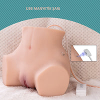USB Şarjlı Kumandalı Realistik Kalça Mastürbatör – 5 Emme + 5 Titreşim Fonksiyonu