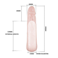 6 CM Gerçekçi Ten Doku Uzatmalı Penis Kılıfı