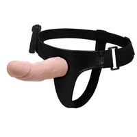 6 CM Uzatma Dolgulu İçi BoşTitreşimli Belden Bağlamalı Kumandalı Vibratör Dildo Penis 