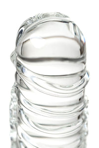 Sexus Glass Cam Dildo – Transparan, 21 cm, Sıcaklık Oyununa Uygun