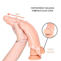7 CM Dolgulu Realistik Zenci Siyahi Penis Kılıfı