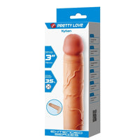 Extended Series Premium Dokulu 7,6 CM Dolgulu Ten Rengi Silikon Penis Kılıfı Kylian
