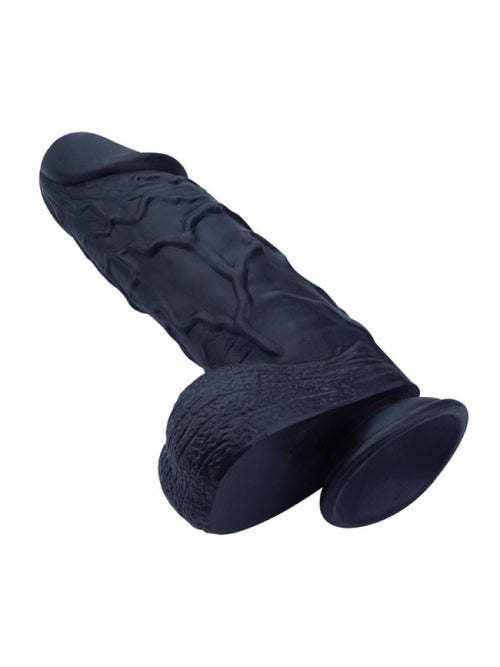 26 cm Realistik Dildo – Siyah | Kalın | Anal & Vajinal | Medikal Silikon