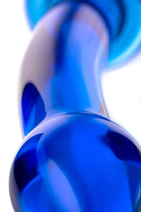 Sexus Glass Çift Taraflı Cam Dildo – Mavi, 25 cm