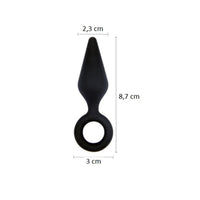8,7 cm Halkalı Silikon Anal Tıkaç Plug