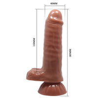 Sliding Skin Series 18,5 CM Yeni Nesil Çift Katmanlı Melez Renk Kayar Deri Özellikli Realistik Vantuzlu Dildo Penis