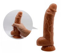 Sliding Skin Series 18 cm Yeni Nesil Çift Katmanlı Kayar Deri Özellikli Realistik Vantuzlu Dildo Penis